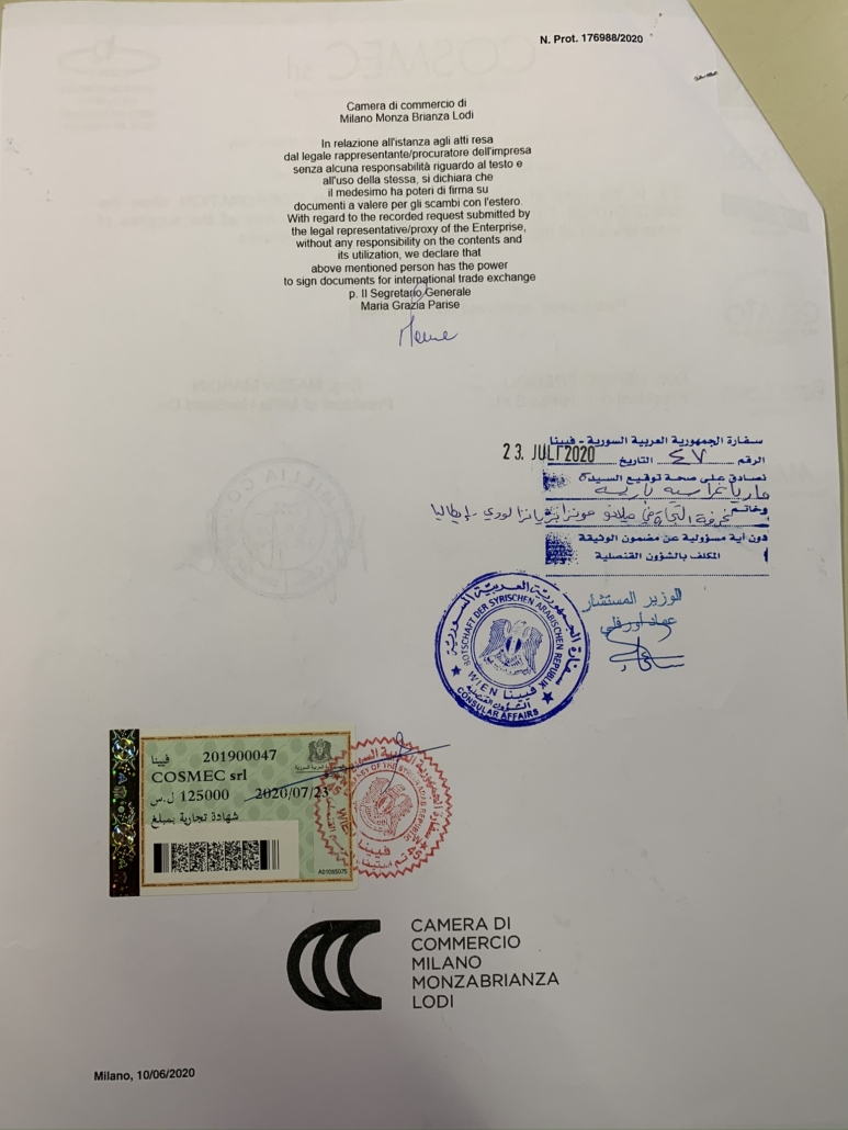 SIRIA-Consolato-a-Milano-TIMBRO-LEGALIZZAZIONE-Documento-